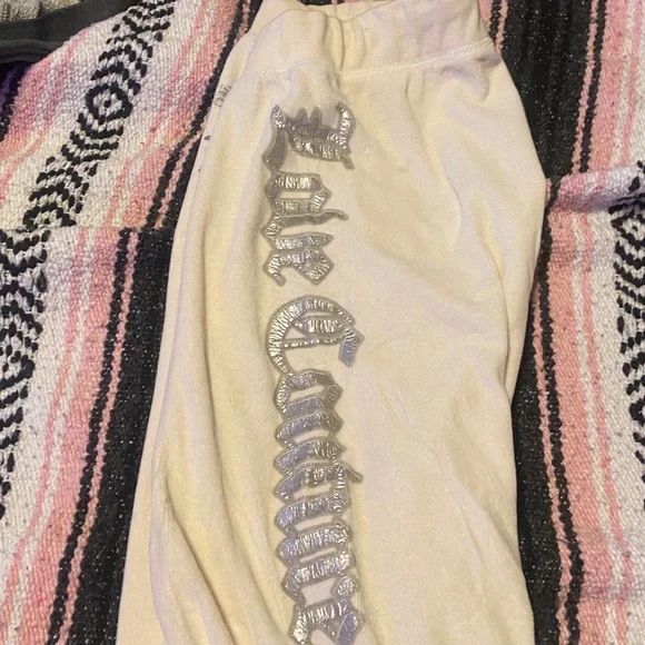 Juicy Couture womens Cream Joggers with Crown Embellishments - Picture 2 of 3